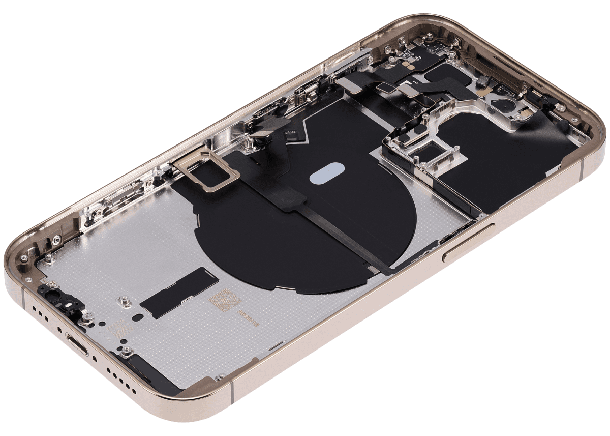 Iphone 14 Pro ile Uyumlu Arka Muhafaza Küçük Önceden Takılmış Uluslararası Sürüm Logo Yok Plus Gold ile Uyumlu - Görsel 5