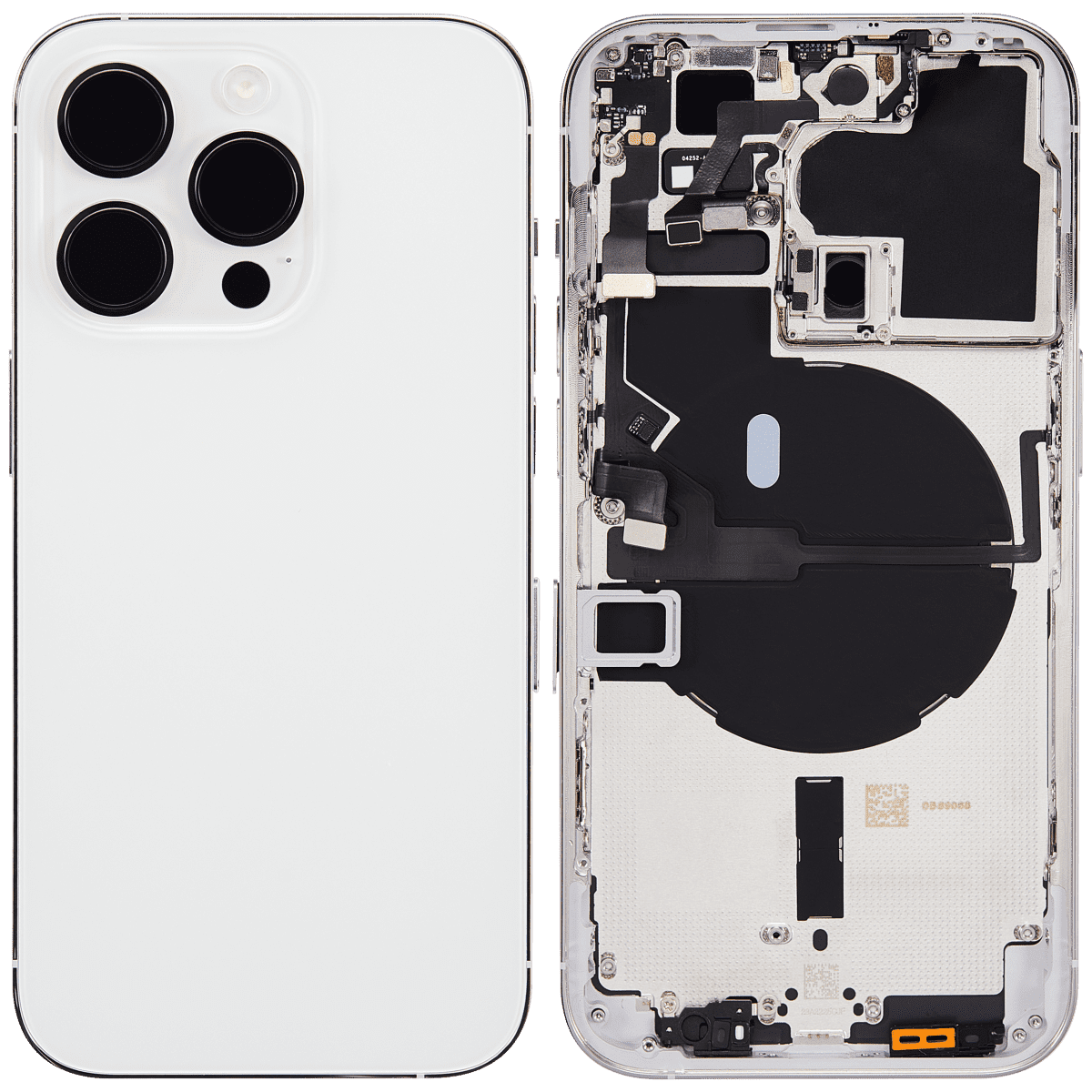 Iphone 14 Pro ile Uyumlu Arka Muhafaza Küçük Önceden Takılmış Uluslararası Sürüm Logo Yok Plus Gümüş ile Uyumlu - Görsel 2