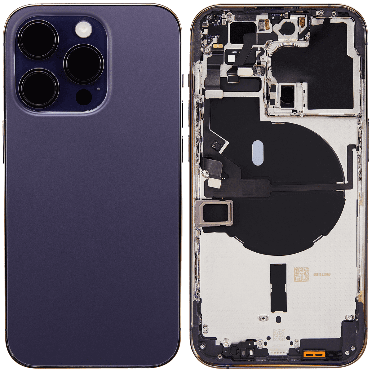 Iphone 14 Pro ile Uyumlu Arka Muhafaza Küçük Önceden Takılmış Uluslararası Sürüm Logo Yok Plus Koyu Mor ile Uyumlu - Görsel 2