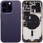Iphone 14 Pro ile Uyumlu Arka Muhafaza Küçük Önceden Takılmış Uluslararası Sürüm Logo Yok Plus Koyu Mor ile Uyumlu - Görsel 2