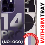 Iphone 14 Pro ile Uyumlu Arka Muhafaza Küçük Önceden Takılmış Uluslararası Sürüm Logo Yok Plus Koyu Mor ile Uyumlu