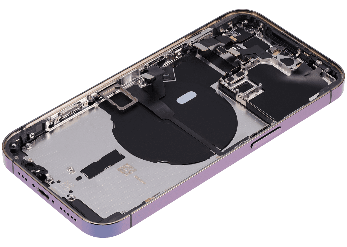 Iphone 14 Pro ile Uyumlu Arka Muhafaza Küçük Önceden Takılmış Uluslararası Sürüm Logo Yok Plus Koyu Mor ile Uyumlu - Görsel 5