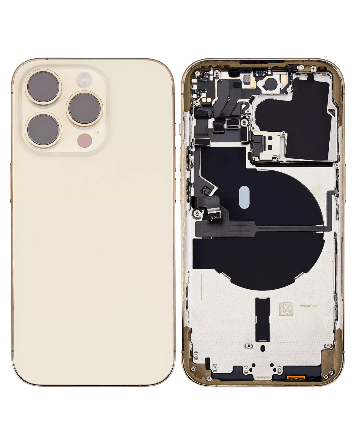 Iphone 14 Pro ile Uyumlu Arka Muhafaza Küçük Önceden Takılmış Uluslararası Sürüm ile Uyumlu Kullanılmış  Çekme: Sınıf A Gold - Görsel 2