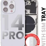 Iphone 14 Pro ile Uyumlu Arka Muhafaza Küçük Önceden Takılmış Uluslararası Sürüm ile Uyumlu Kullanılmış  Çekme: Sınıf A Gümüş