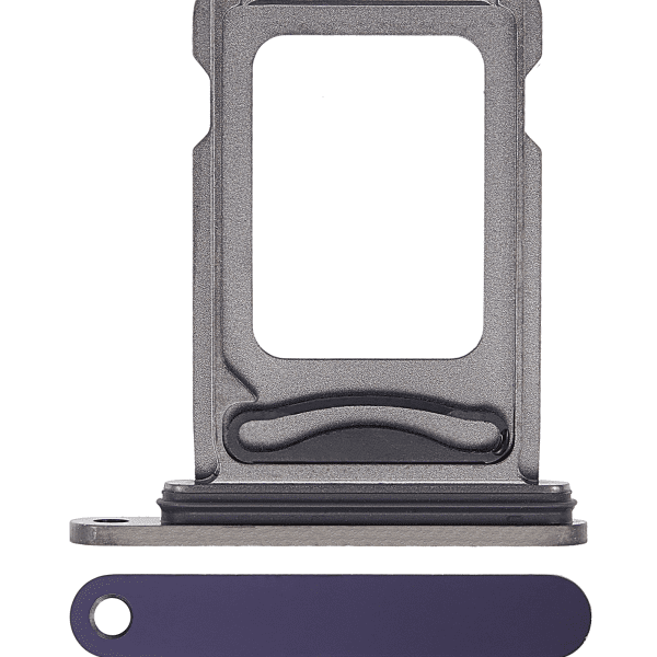 Iphone 14 Pro ile Uyumlu Çift Sim Kart Tepsisi / 14 Pro Max Derin Mor ile Uyumlu