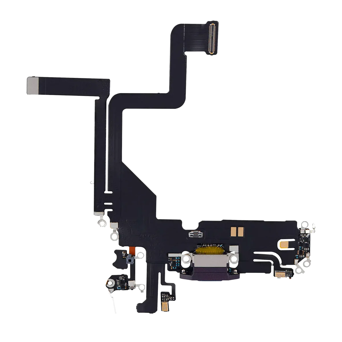 Iphone 14 Pro ile Uyumlu Şarj Portu Esnek Kablosu Aftermarket Plus Derin Mor ile Uyumlu