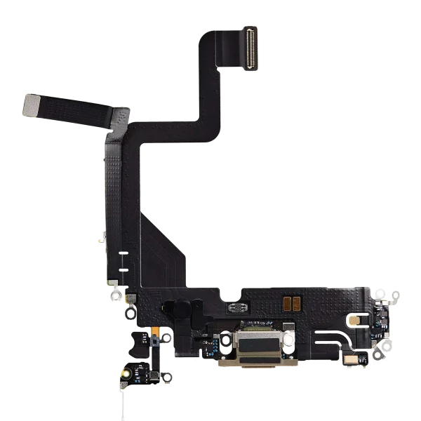 Iphone 14 Pro ile Uyumlu Şarj Portu Esnek Kablosu Aftermarket Plus Gold ile Uyumlu