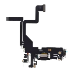 Iphone 14 Pro ile Uyumlu Şarj Portu Esnek Kablosu Aftermarket Plus Space Black ile Uyumlu