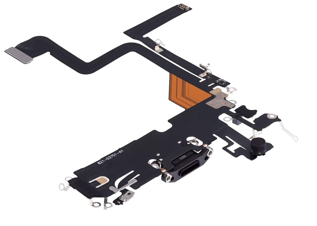 Iphone 14 Pro ile Uyumlu Şarj Portu Esnek Kablosu Aftermarket Plus Space Black ile Uyumlu - Görsel 4