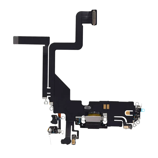 Iphone 14 Pro ile Uyumlu Şarj Portu Esnek Kablosu Aftermarket Plus Space Black ile Uyumlu