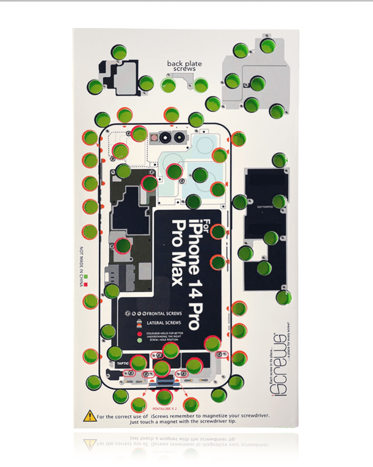 Iphone 14 Pro ile Uyumlu iScrews Position Mat / 14 Pro Max dottorpod ile Uyumlu