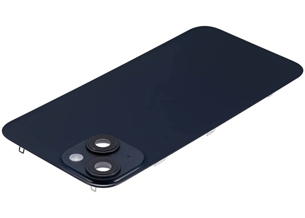Iphone 14 ile Uyumlu Arka Cam Çelik Plakalı Kablosuz NFC Şarj MagSafe Mıknatıs ve El Feneri Esnek ile Uyumlu Full A Sınıfı Gece ​​Yarısı - Görsel 5