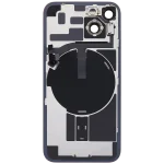 Iphone 14 ile Uyumlu Arka Cam Çelik Plakalı Kablosuz NFC Şarj MagSafe Mıknatıs ve El Feneri Esnek ile Uyumlu Full Kırmızı - Görsel 4