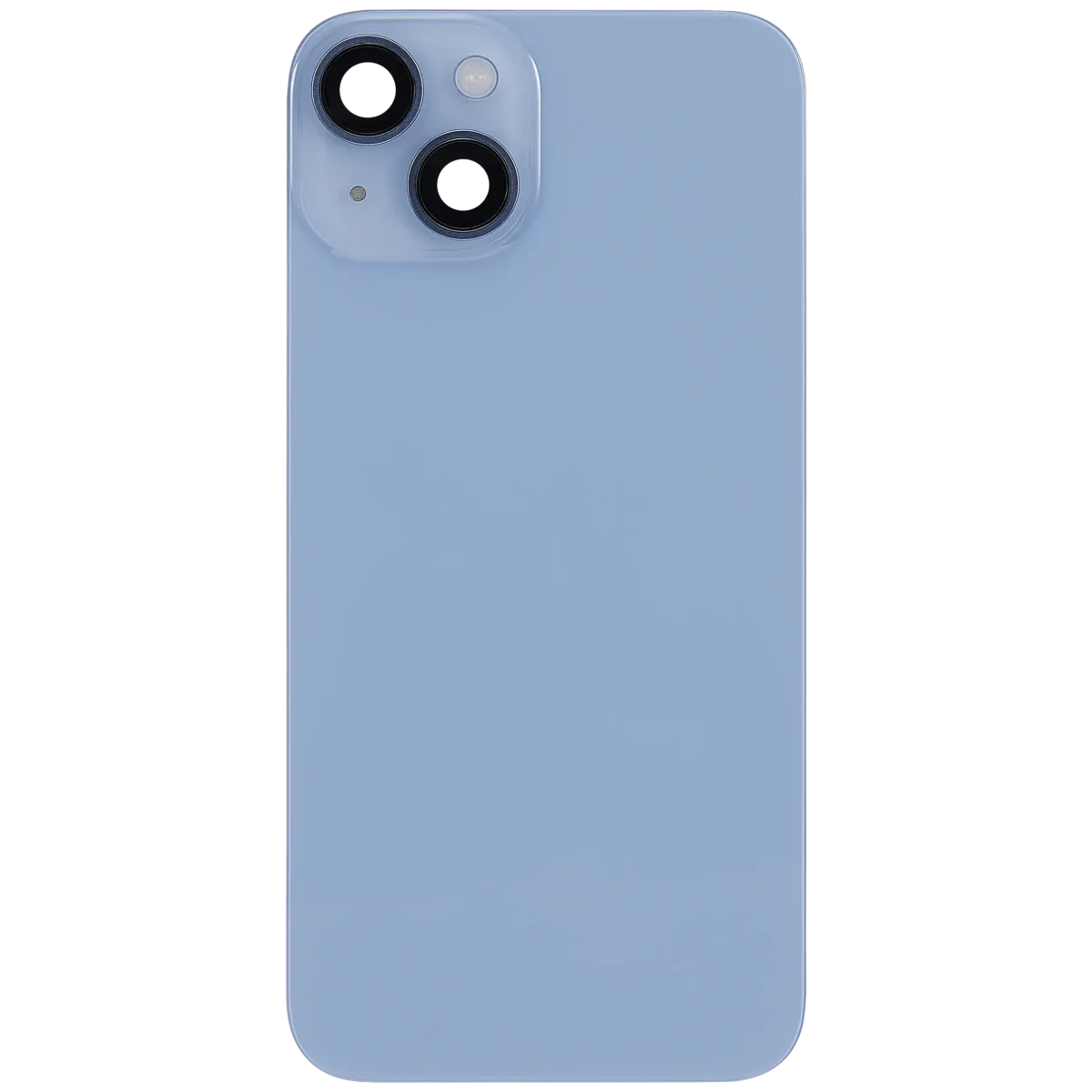 Iphone 14 ile Uyumlu Arka Cam Çelik Plakalı Kablosuz NFC Şarj MagSafe Mıknatıs ve El Feneri Esnek ile Uyumlu Full Mavi - Görsel 3