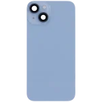 Iphone 14 ile Uyumlu Arka Cam Çelik Plakalı Kablosuz NFC Şarj MagSafe Mıknatıs ve El Feneri Esnek ile Uyumlu Full Mavi - Görsel 3