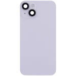 Iphone 14 ile Uyumlu Arka Cam Çelik Plakalı Kablosuz NFC Şarj MagSafe Mıknatıs ve El Feneri Esnek ile Uyumlu Full Mor - Görsel 3
