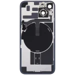 Iphone 14 ile Uyumlu Arka Cam Çelik Plakalı Kablosuz NFC Şarj MagSafe Mıknatıs ve El Feneri Esnek ile Uyumlu Full Mor - Görsel 4