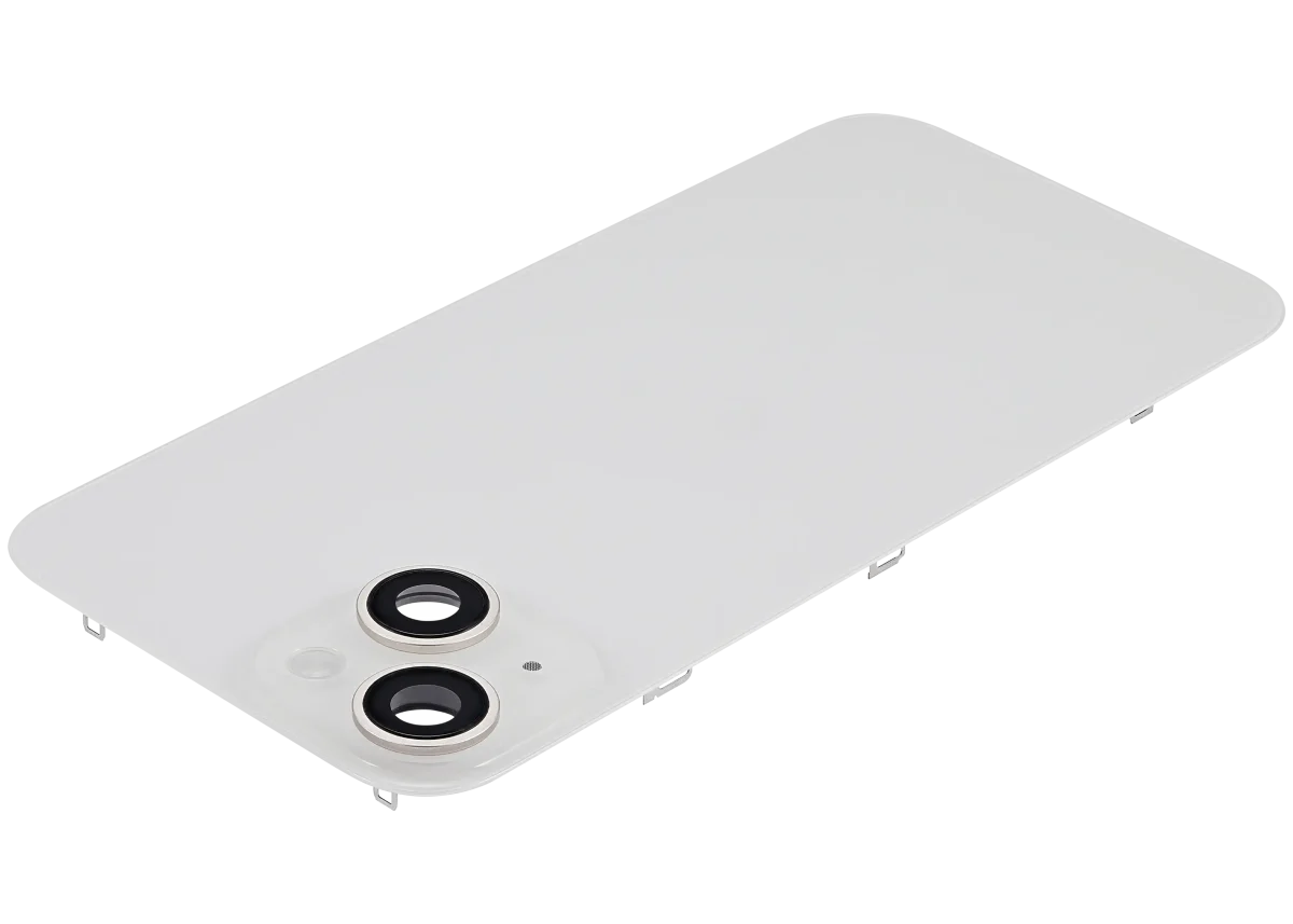 Iphone 14 ile Uyumlu Arka Cam Çelik Plakalı Kablosuz NFC Şarj MagSafe Mıknatıs ve El Feneri Esnek ile Uyumlu Full Starlight - Görsel 5