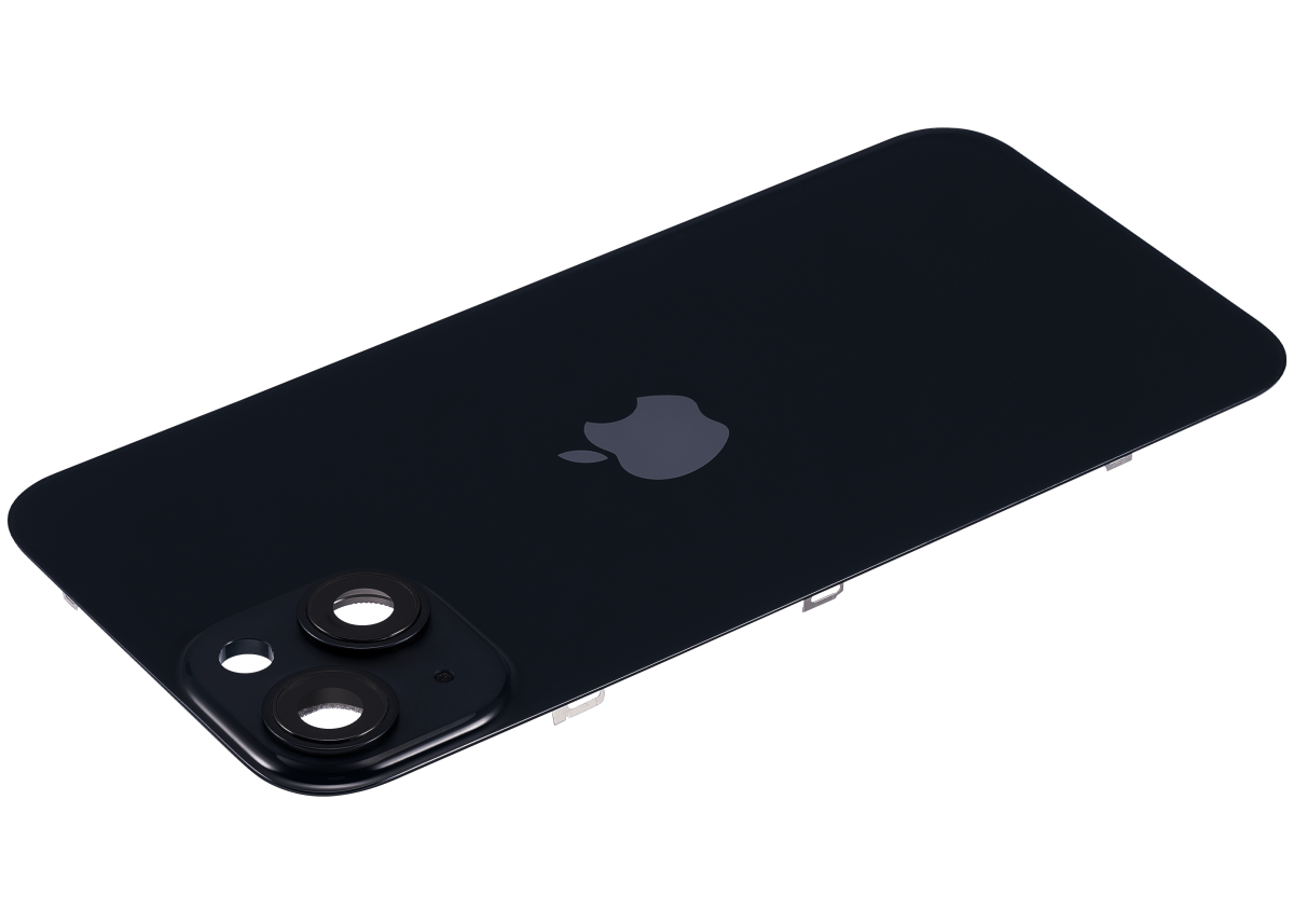 Iphone 14 ile Uyumlu Arka Cam Çelik Plakalı MagSafe Mıknatıs Önceden Takılmış Kapak Full Gece ​​Yarısı - Görsel 4
