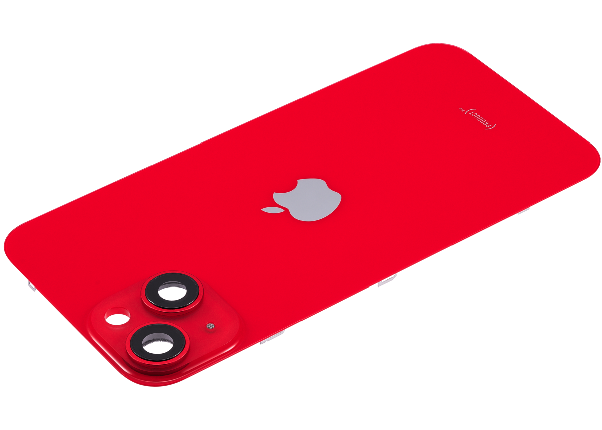 Iphone 14 ile Uyumlu Arka Cam Çelik Plakalı MagSafe Mıknatıs Önceden Takılmış Kapak Full Kırmızı - Görsel 4