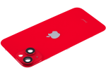 Iphone 14 ile Uyumlu Arka Cam Çelik Plakalı MagSafe Mıknatıs Önceden Takılmış Kapak Full Kırmızı - Görsel 4