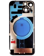 Iphone 14 ile Uyumlu Arka Cam Çelik Plakalı MagSafe Mıknatıs Önceden Takılmış Kapak Kırmızı - Görsel 3