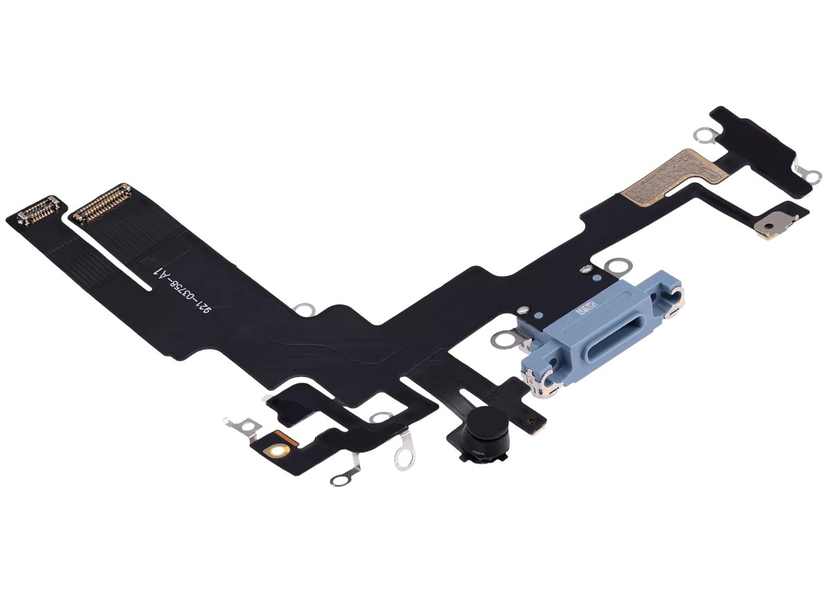 Iphone 14 ile Uyumlu Şarj Portu Esnek Kablosu Aftermarket Plus Mavi ile Uyumlu - Görsel 4