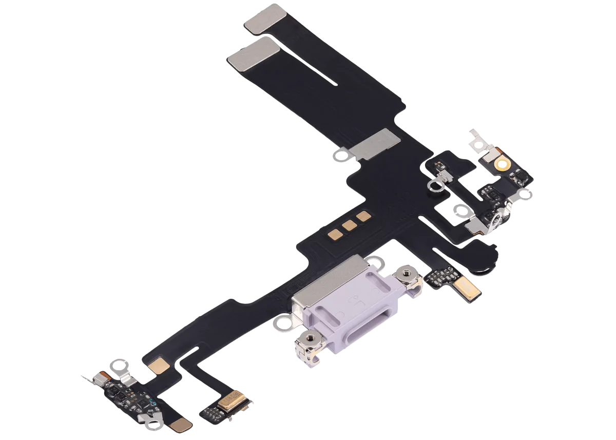 Iphone 14 ile Uyumlu Şarj Portu Esnek Kablosu Aftermarket Plus ile Uyumlu Mor - Görsel 3