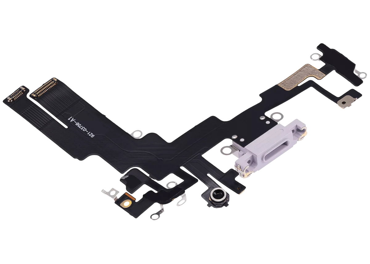 Iphone 14 ile Uyumlu Şarj Portu Esnek Kablosu Aftermarket Plus ile Uyumlu Mor - Görsel 4