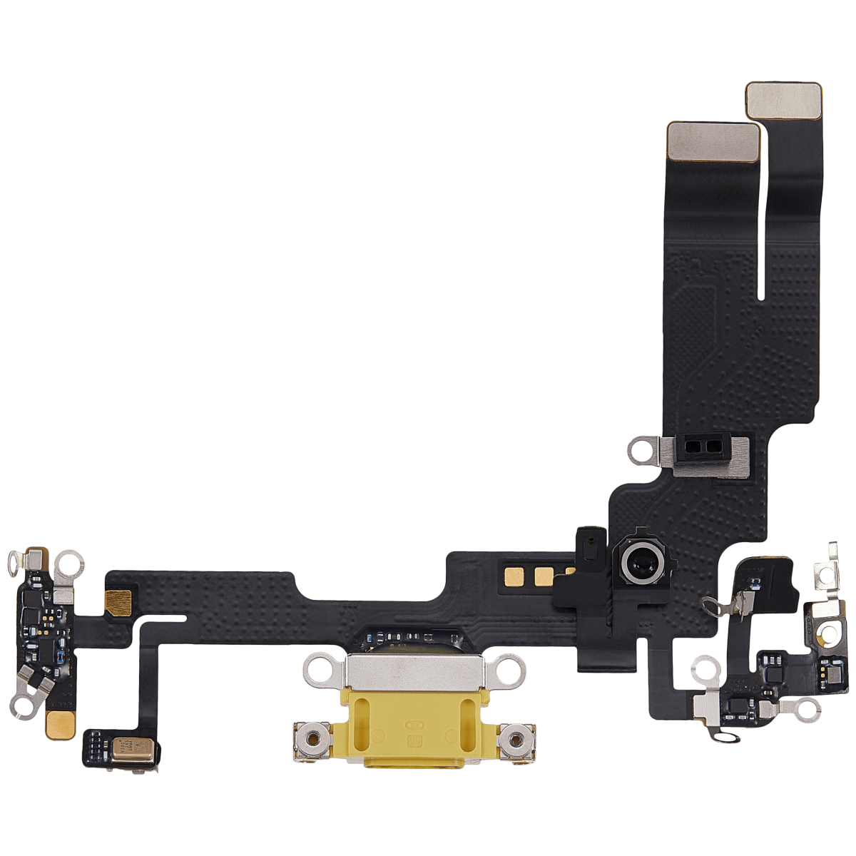 Iphone 14 ile Uyumlu Şarj Portu Esnek Kablosu ile Uyumlu Kullanılmış  Çekme Sarı