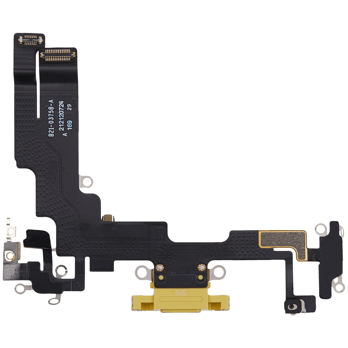 Iphone 14 ile Uyumlu Şarj Portu Esnek Kablosu ile Uyumlu Kullanılmış  Çekme Sarı - Görsel 3
