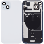Iphone 15 Plus ile Uyumlu Arka Cam Çelik Plakalı Kablosuz NFC Şarj MagSafe Mıknatıs ve El Feneri Esnek ile Uyumlu Full Mavi - Görsel 2