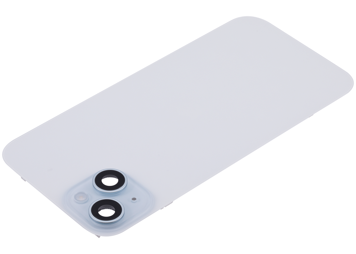 Iphone 15 Plus ile Uyumlu Arka Cam Çelik Plakalı Kablosuz NFC Şarj MagSafe Mıknatıs ve El Feneri Esnek ile Uyumlu Full Mavi - Görsel 4