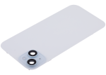 Iphone 15 Plus ile Uyumlu Arka Cam Çelik Plakalı Kablosuz NFC Şarj MagSafe Mıknatıs ve El Feneri Esnek ile Uyumlu Full Mavi - Görsel 4