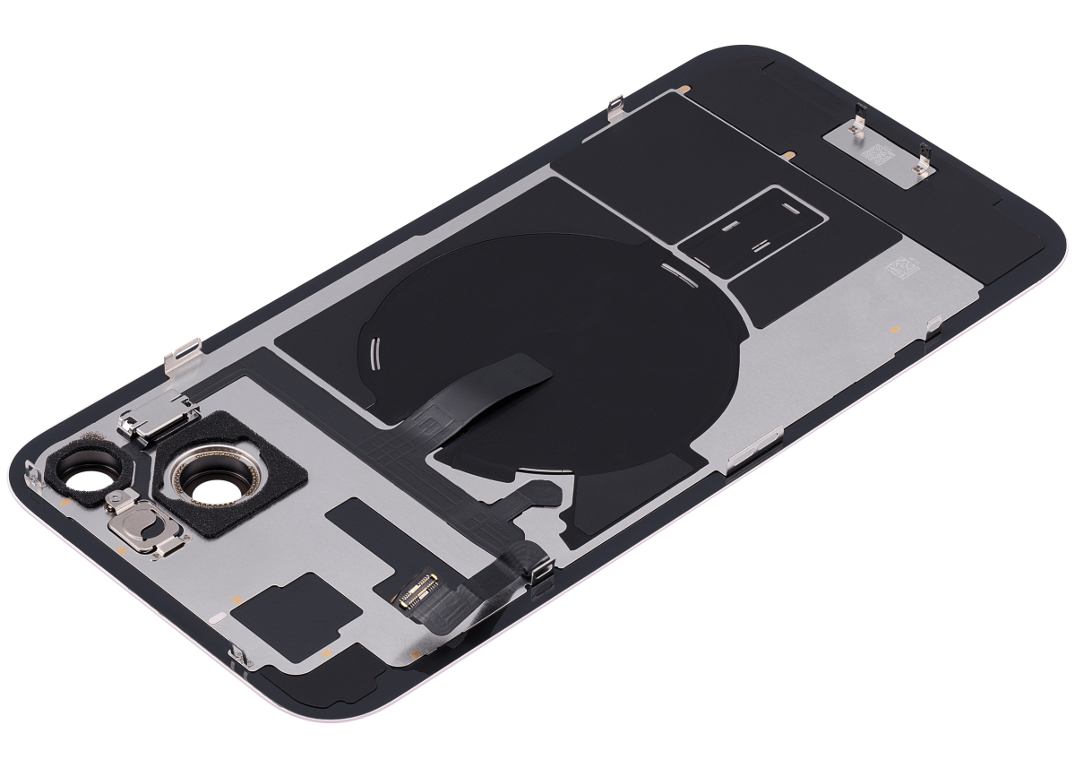 Iphone 15 Plus ile Uyumlu Arka Cam Çelik Plakalı Kablosuz NFC Şarj MagSafe Mıknatıs ve El Feneri Esnek ile Uyumlu Full Rose - Görsel 5