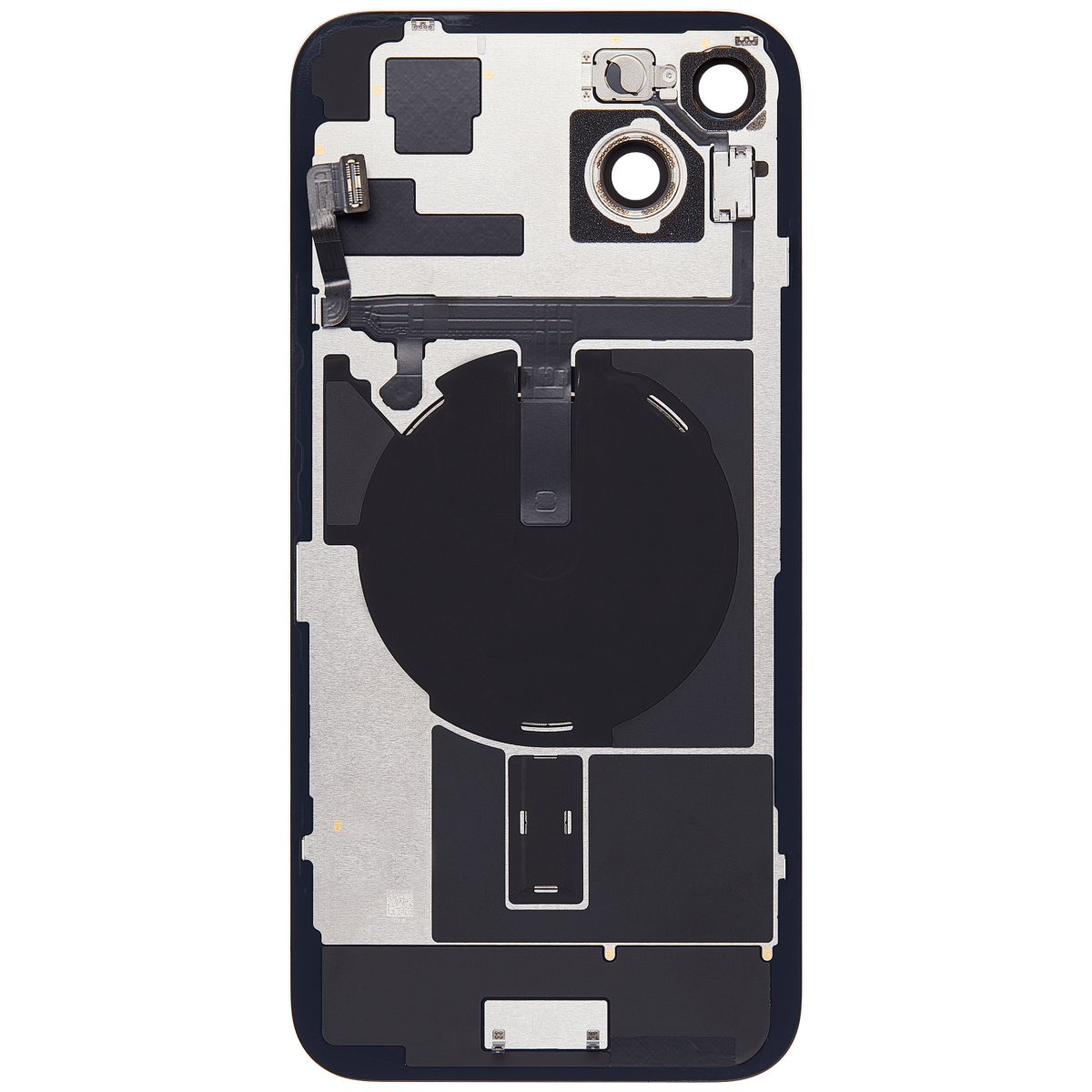 Iphone 15 Plus ile Uyumlu Arka Cam Çelik Plakalı Kablosuz NFC Şarj MagSafe Mıknatıs ve El Feneri Esnek ile Uyumlu Full Sarı - Görsel 3