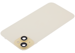 Iphone 15 Plus ile Uyumlu Arka Cam Çelik Plakalı Kablosuz NFC Şarj MagSafe Mıknatıs ve El Feneri Esnek ile Uyumlu Full Sarı - Görsel 4