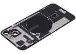 Iphone 15 Plus ile Uyumlu Arka Cam Çelik Plakalı Kablosuz NFC Şarj MagSafe Mıknatıs ve El Feneri Esnek ile Uyumlu Full Sarı - Görsel 5