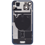 Iphone 15 Plus ile Uyumlu Arka Cam Çelik Plakalı Kablosuz NFC Şarj MagSafe Mıknatıs ve El Feneri Esnek ile Uyumlu Full Siyah - Görsel 3