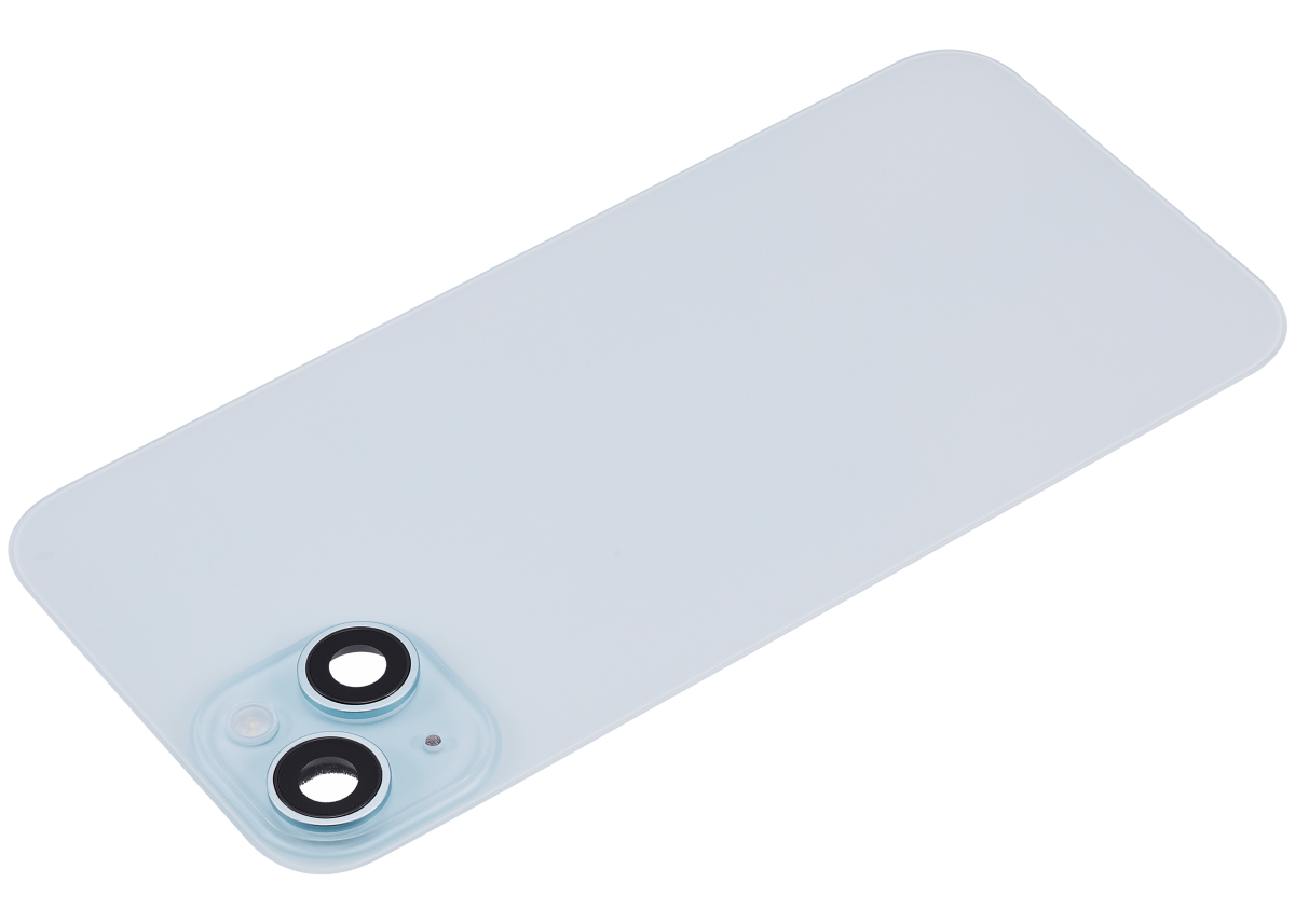 Iphone 15 Plus ile Uyumlu Arka Cam Çelik Plakalı Kablosuz NFC Şarj MagSafe Mıknatıs ve El Feneri Esnek ile Uyumlu  Mavi - Görsel 3