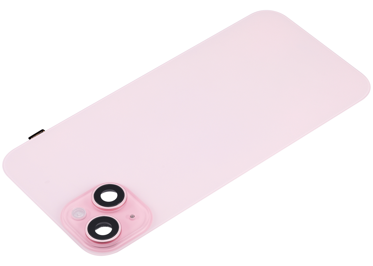 Iphone 15 Plus ile Uyumlu Arka Cam Çelik Plakalı Kablosuz NFC Şarj MagSafe Mıknatıs ve El Feneri Esnek ile Uyumlu  Rose - Görsel 4