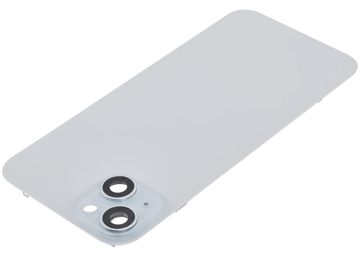 Iphone 15 Plus ile Uyumlu Arka Cam Çelik Plakalı MagSafe Mıknatıs Önceden Takılmış Kapak  Mavi - Görsel 4