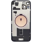 Iphone 15 Plus ile Uyumlu Arka Cam Çelik Plakalı MagSafe Mıknatıs Önceden Takılmış Kapak  Rose - Görsel 3