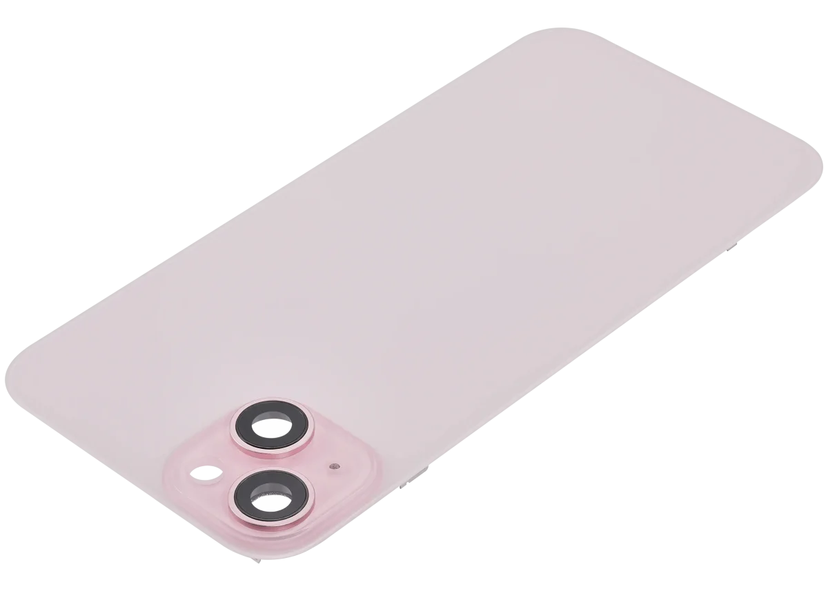 Iphone 15 Plus ile Uyumlu Arka Cam Çelik Plakalı MagSafe Mıknatıs Önceden Takılmış Kapak  Rose - Görsel 4