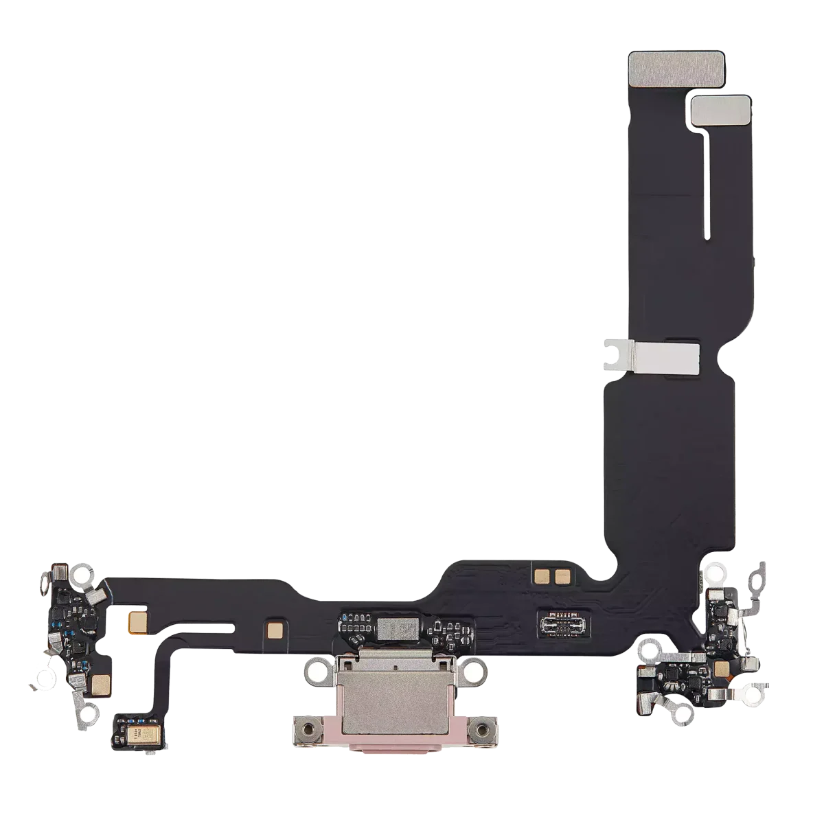 Iphone 15 Plus ile Uyumlu Şarj Portu Esnek Kablosu Aftermarket Plus Rose ile Uyumlu