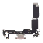Iphone 15 Plus ile Uyumlu Şarj Portu Esnek Kablosu Aftermarket Plus Rose ile Uyumlu