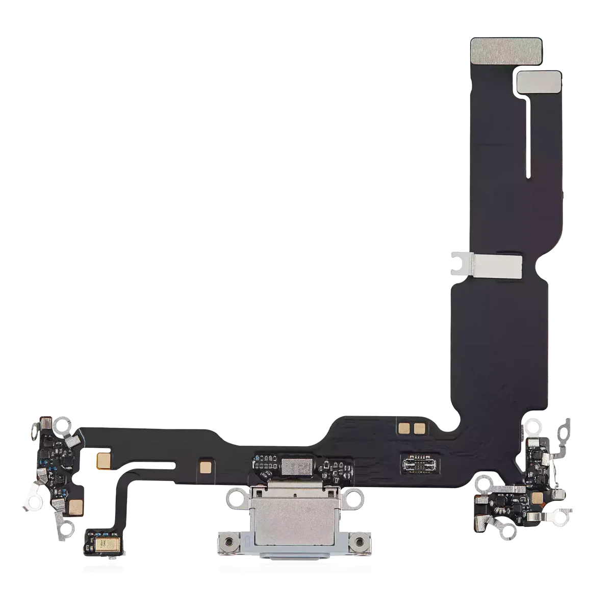 Iphone 15 Plus ile Uyumlu Şarj Portu Esnek Kablosu Plus Mavi ile Uyumlu
