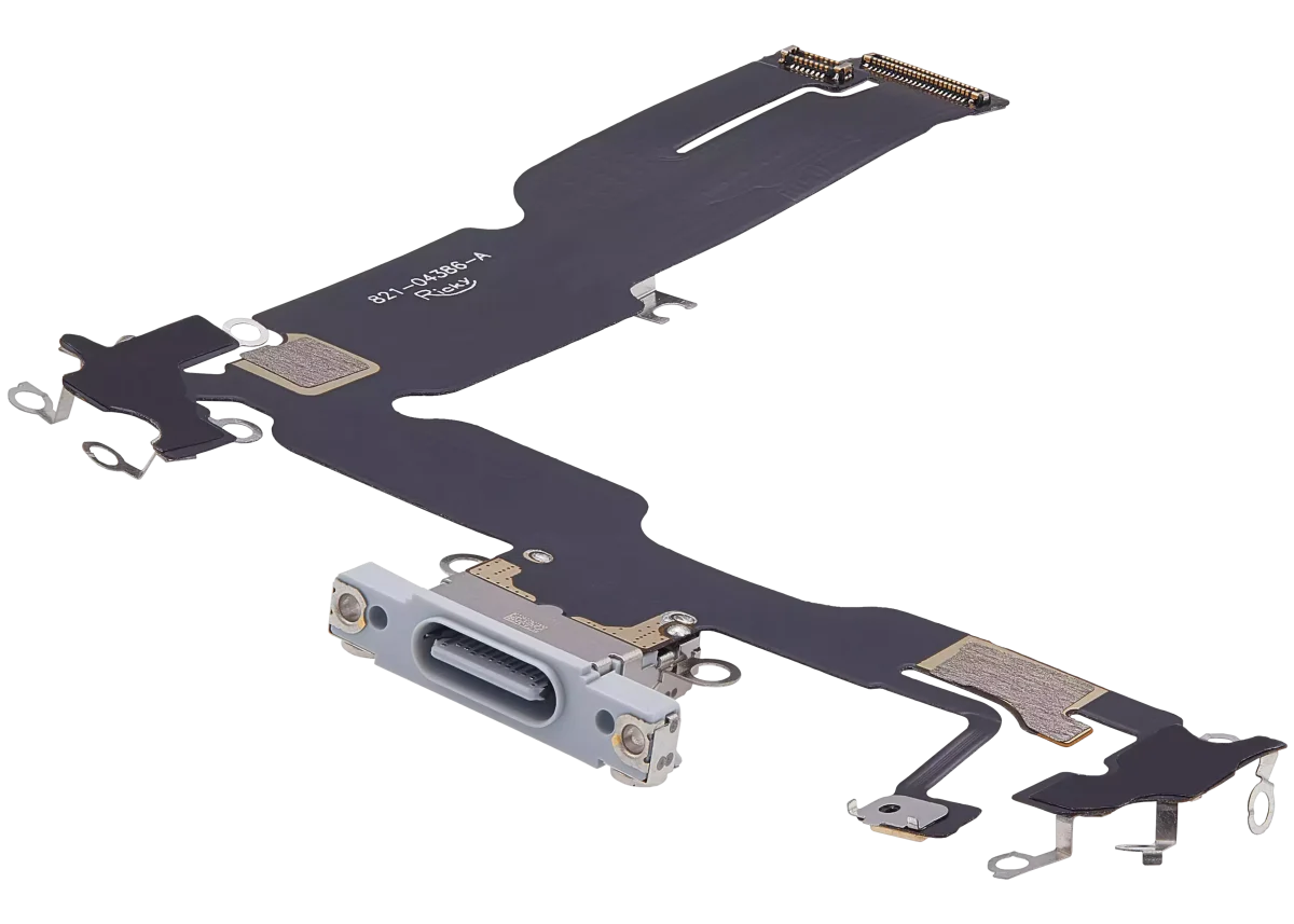 Iphone 15 Plus ile Uyumlu Şarj Portu Esnek Kablosu Plus Mavi ile Uyumlu - Görsel 5