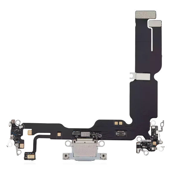 Iphone 15 Plus ile Uyumlu Şarj Portu Esnek Kablosu Plus Mavi ile Uyumlu