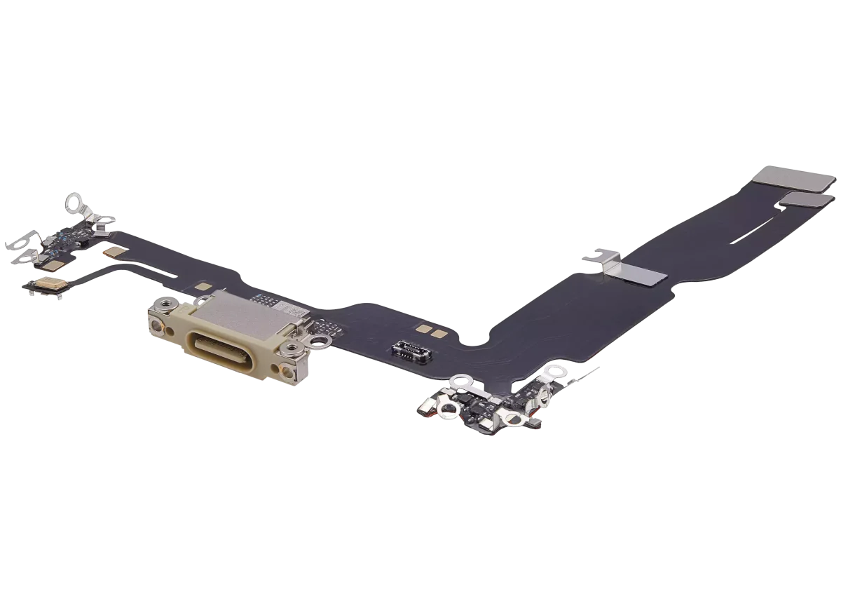 Iphone 15 Plus ile Uyumlu Şarj Portu Esnek Kablosu Plus Sarı ile Uyumlu - Görsel 4